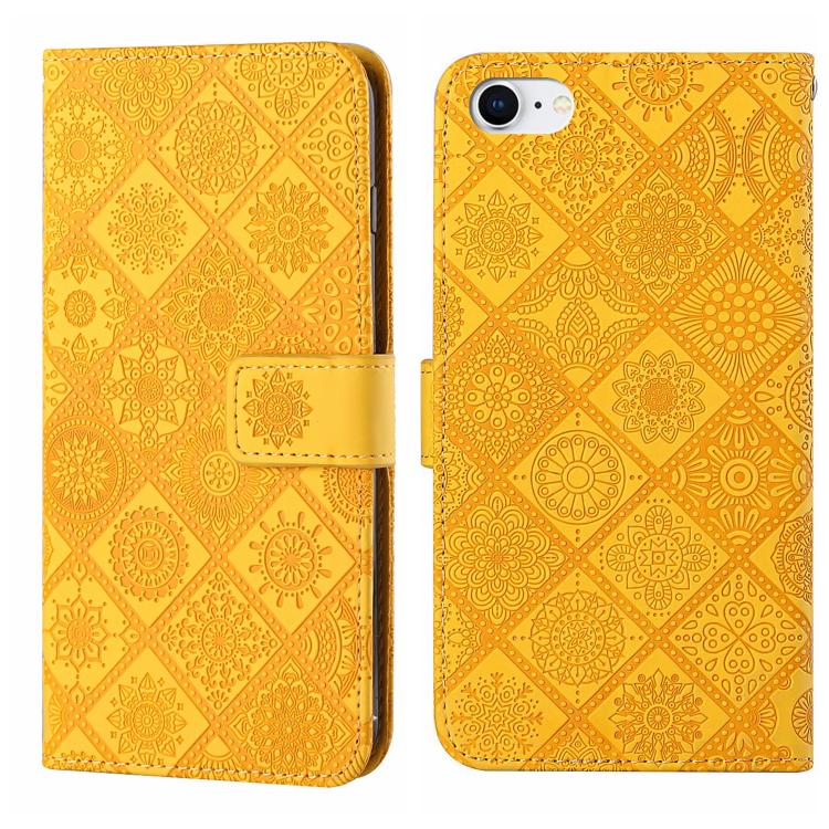Custodia per cellulare in pelle con motivo goffrato stile etnico, For iPhone 17e / 16e, For iPhone 16 Pro Max, For iPhone 16 Pro