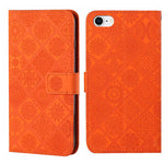 Custodia per cellulare in pelle con motivo goffrato stile etnico, For iPhone 17e / 16e, For iPhone 16 Pro Max, For iPhone 16 Pro