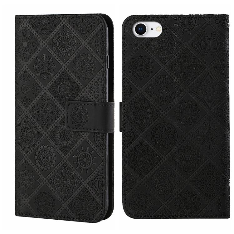 Custodia per cellulare in pelle con motivo goffrato stile etnico, For iPhone 17e / 16e, For iPhone 16 Pro Max, For iPhone 16 Pro