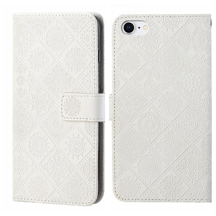 Custodia per cellulare in pelle con motivo goffrato stile etnico, For iPhone 17e / 16e, For iPhone 16 Pro Max, For iPhone 16 Pro