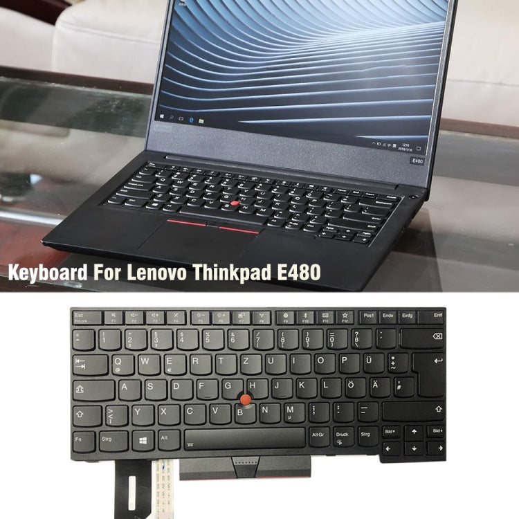 German Version Laptop Keyboard, For Lenovo Thinkpad E480 E485 T480s L480, For Lenovo Thinkpad T460 T440S T440P L470