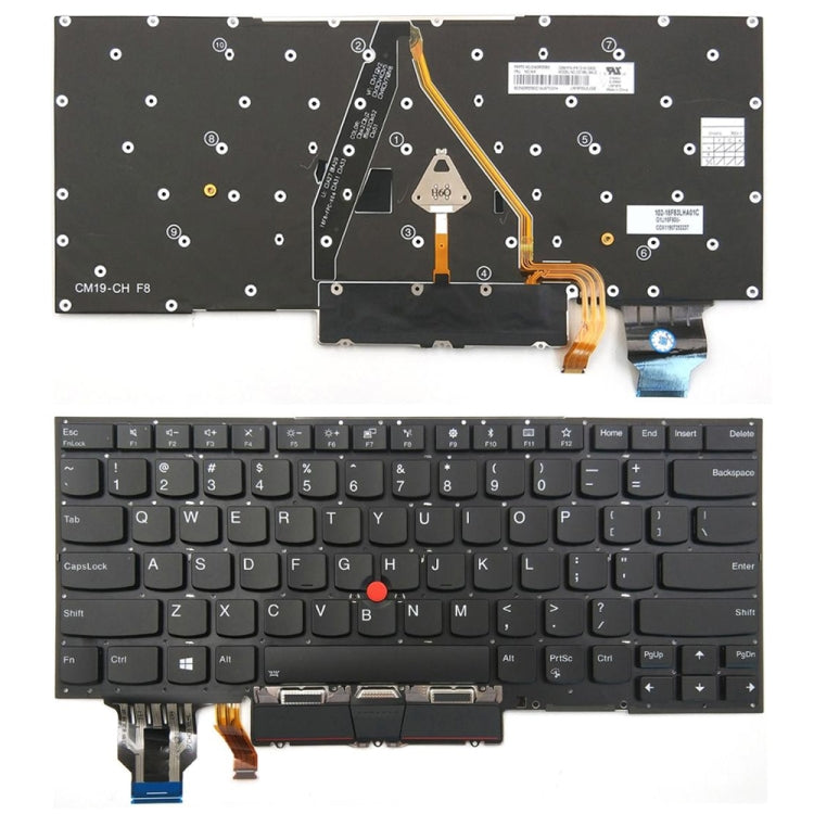 Tastiera per laptop retroilluminata versione USA, For Lenovo Thinkpad X1 Carbon 8th Gen 2020