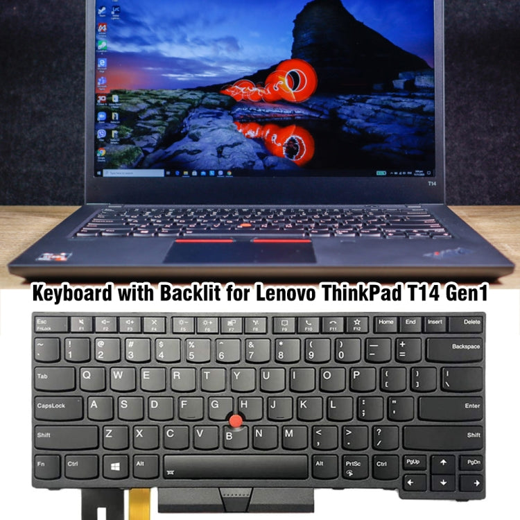 US Version Backlit Laptop Keyboard For Lenovo ThinkPad T14 Gen1 20S0 20S1