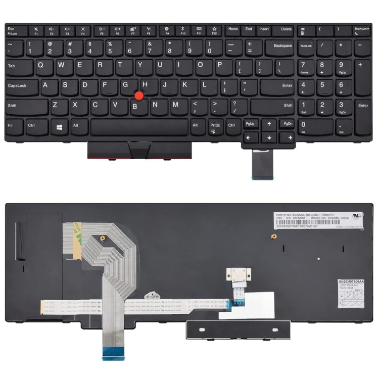 US Version Backlit Laptop Keyboard, For Lenovo Yoga 730-13IKB / 730-13IWL, For Lenovo IdeaPad 330-15ICH 330-15ICN, For Lenovo X1C 2019, For Lenovo Thinkpad E15, For Lenovo Thinkpad E14 GEN 1 2, For Lenovo P51S P52S T570 T580