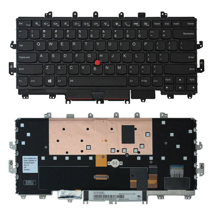 Tastiera per laptop retroilluminata versione USA, For Lenovo Yoga 730-13IKB / 730-13IWL, For Lenovo IdeaPad 330-15ICH 330-15ICN, For Lenovo X1C 2019, For Lenovo Thinkpad E15, For Lenovo Thinkpad E14 GEN 1 2, For Lenovo P51S P52S T570 T580