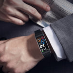 K13S Schermo TFT da 1,14 pollici Cinturino in pelle Smart Calling Bracciale Supporta la gestione del sonno/Monitoraggio dell'ossigeno nel sangue, Leather Strap