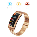 K13S Schermo TFT da 1,14 pollici Cinturino in pelle Smart Calling Bracciale Supporta la gestione del sonno/Monitoraggio dell'ossigeno nel sangue, Leather Strap