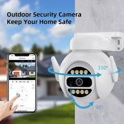 Telecamera IP di sorveglianza WiFi intelligente A8-C2 da 2 MP, visione notturna a colori a doppia luce / / audio bidirezionale / scheda TF, US Plug, EU Plug, AU Plug, UK Plug