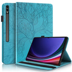 Custodia per tablet orizzontale in pelle a conchiglia orizzontale serie Life Tree, For Samsung Galaxy Tab S9 / S9 FE, For Samsung Galaxy Tab S9 Ultra, For Samsung Galaxy Tab S8 / S7