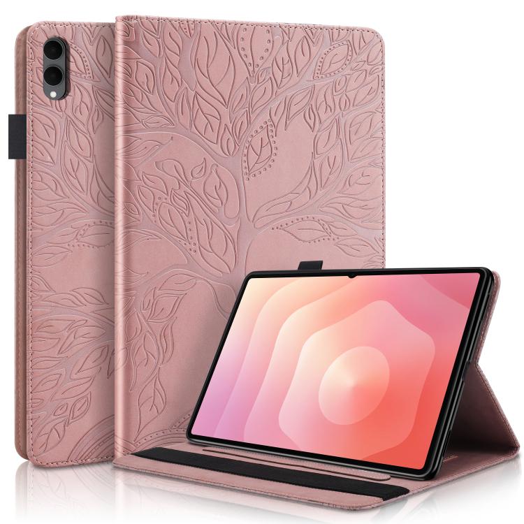 Custodia per tablet orizzontale in pelle a conchiglia orizzontale serie Life Tree, For Samsung Galaxy Tab S11, For Samsung Galaxy Tab S11 Ultra, For Samsung Galaxy Tab S10 FE+, For Samsung Galaxy Tab S9+ / S9 FE+