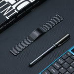 Cinturino per orologio in acciaio al titanio con fibbia HW a tre ceppi da 22 mm, For Huawei Watch 4 Pro/GT3/GT2 Porsche Ver