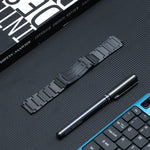 Cinturino per orologio in acciaio al titanio con fibbia HW a tre ceppi da 22 mm, For Huawei Watch 4 Pro/GT3/GT2 Porsche Ver