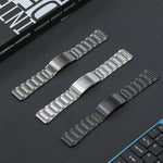 Cinturino per orologio in acciaio al titanio con fibbia HW a tre ceppi da 22 mm, For Huawei Watch 4 Pro/GT3/GT2 Porsche Ver