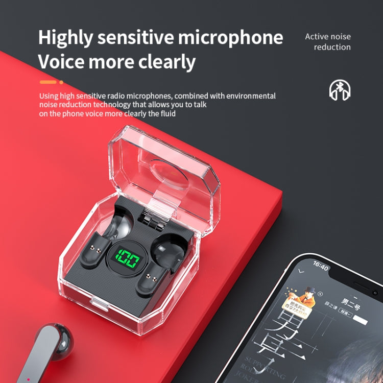 K30 Capsula Trasparente Display Digitale Touch Control Auricolari Bluetooth, K30