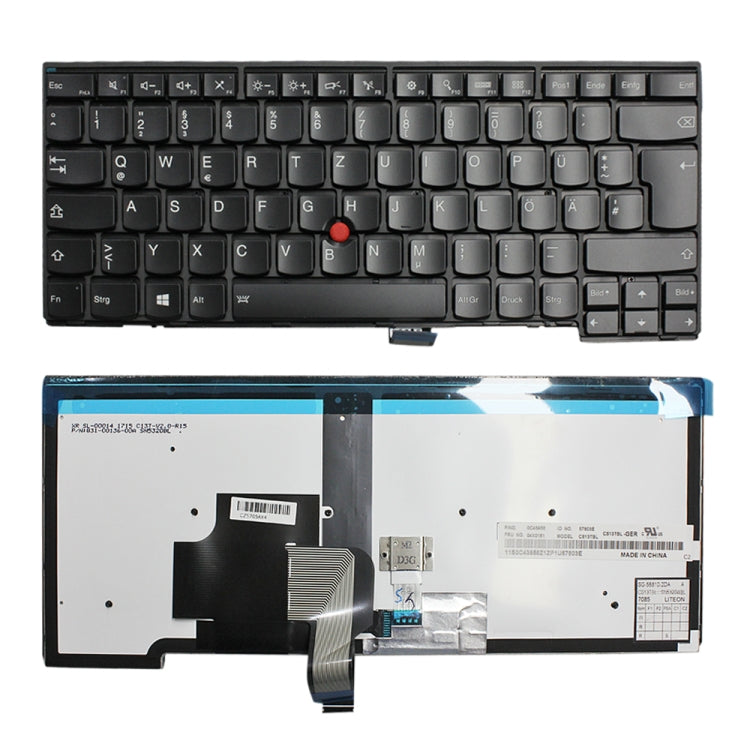 Versione tedesca Tastiera per laptop con retroilluminazione bianca, For Lenovo ThinkPad T440 T440P T440S