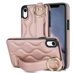 Custodia per telefono in PU con anello a copertura totale antiscivolo con cinturino, For iPhone XS / X, For iPhone XR, For iPhone XS Max