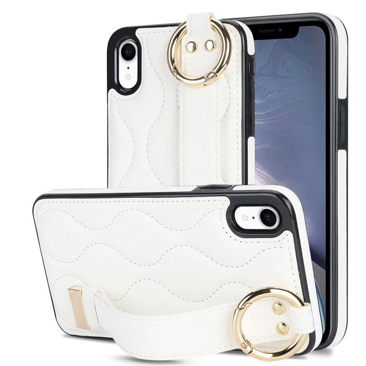Custodia per telefono in PU con anello a copertura totale antiscivolo con cinturino, For iPhone XS / X, For iPhone XR, For iPhone XS Max