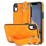 Custodia per telefono in PU con anello a copertura totale antiscivolo con cinturino, For iPhone XS / X, For iPhone XR, For iPhone XS Max
