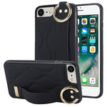Custodia per telefono in PU con anello a copertura totale antiscivolo con cinturino, For iPhone 7 Plus / 8 Plus, For iPhone 7 / 8