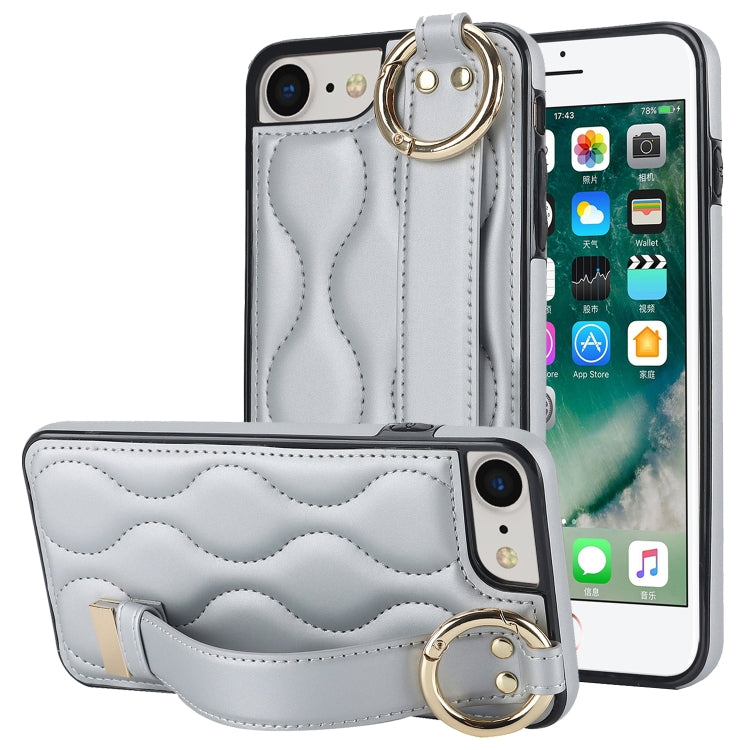 Custodia per telefono in PU con anello a copertura totale antiscivolo con cinturino, For iPhone 7 Plus / 8 Plus, For iPhone 7 / 8