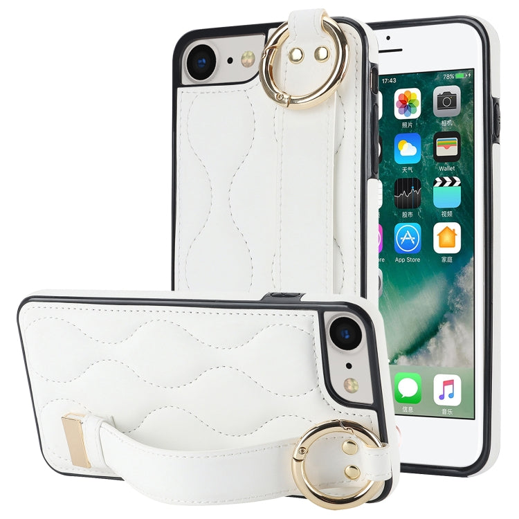 Custodia per telefono in PU con anello a copertura totale antiscivolo con cinturino, For iPhone 7 Plus / 8 Plus, For iPhone 7 / 8