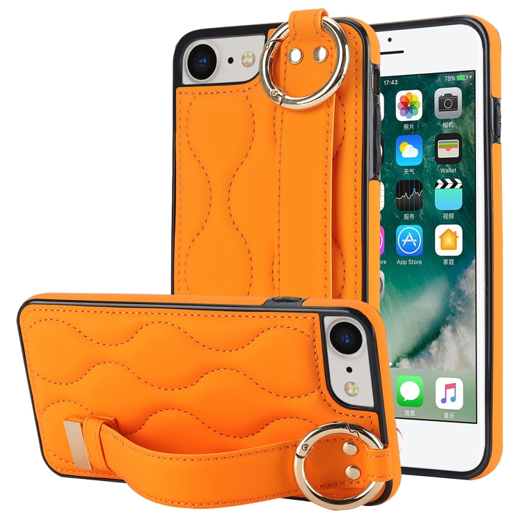 Custodia per telefono in PU con anello a copertura totale antiscivolo con cinturino, For iPhone 7 Plus / 8 Plus, For iPhone 7 / 8