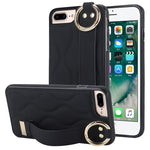 Custodia per telefono in PU con anello a copertura totale antiscivolo con cinturino, For iPhone 7 Plus / 8 Plus, For iPhone 7 / 8