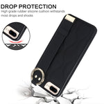 Custodia per telefono in PU con anello a copertura totale antiscivolo con cinturino, For iPhone 7 Plus / 8 Plus, For iPhone 7 / 8