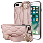 Custodia per telefono in PU con anello a copertura totale antiscivolo con cinturino, For iPhone 7 Plus / 8 Plus, For iPhone 7 / 8