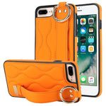 Custodia per telefono in PU con anello a copertura totale antiscivolo con cinturino, For iPhone 7 Plus / 8 Plus, For iPhone 7 / 8