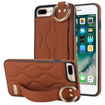Custodia per telefono in PU con anello a copertura totale antiscivolo con cinturino, For iPhone 7 Plus / 8 Plus, For iPhone 7 / 8