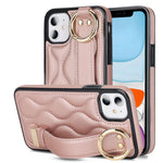 Custodia per telefono in PU con anello a copertura totale antiscivolo con cinturino, For iPhone 11 Pro Max, For iPhone 11, For iPhone 11 Pro