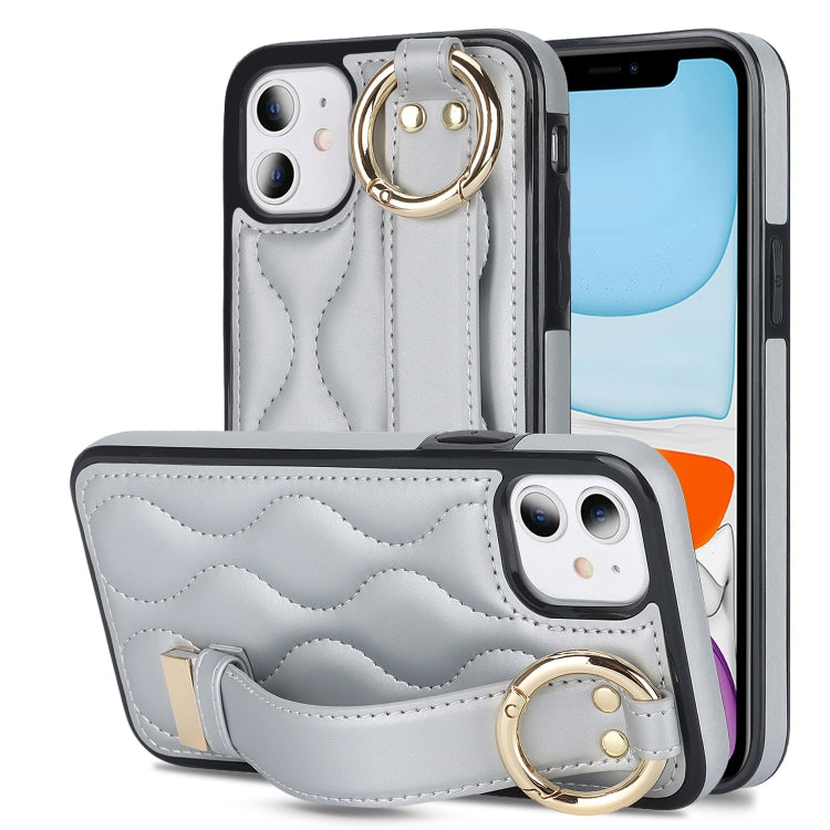 Custodia per telefono in PU con anello a copertura totale antiscivolo con cinturino, For iPhone 11 Pro Max, For iPhone 11, For iPhone 11 Pro