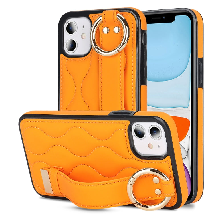 Custodia per telefono in PU con anello a copertura totale antiscivolo con cinturino, For iPhone 11 Pro Max, For iPhone 11, For iPhone 11 Pro