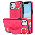 Custodia per telefono in PU con anello a copertura totale antiscivolo con cinturino, For iPhone 11 Pro Max, For iPhone 11, For iPhone 11 Pro