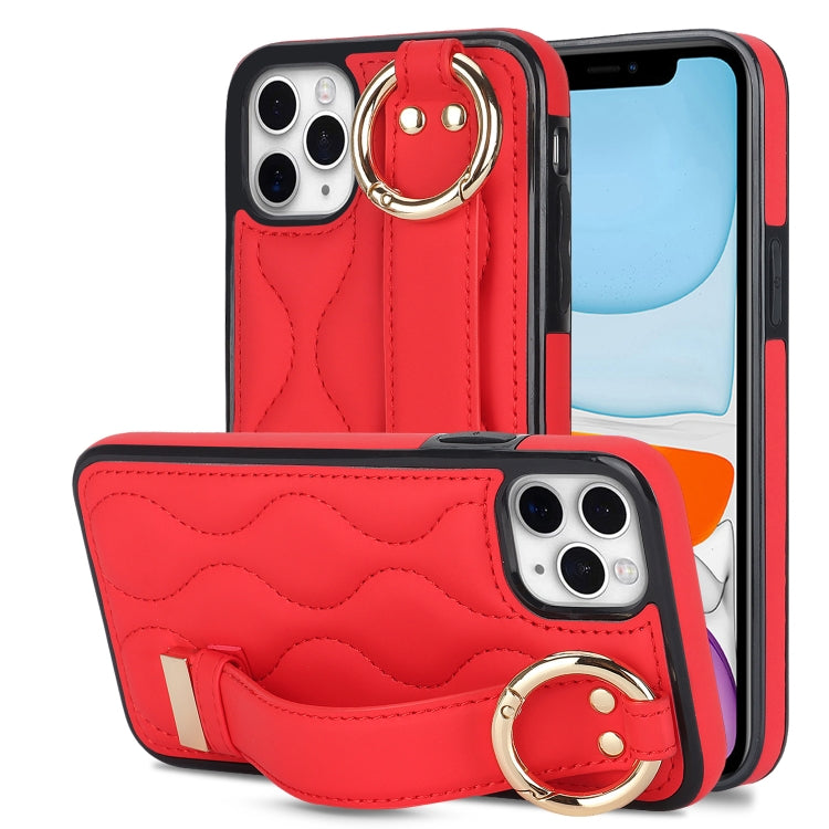 Custodia per telefono in PU con anello a copertura totale antiscivolo con cinturino, For iPhone 11 Pro Max, For iPhone 11, For iPhone 11 Pro