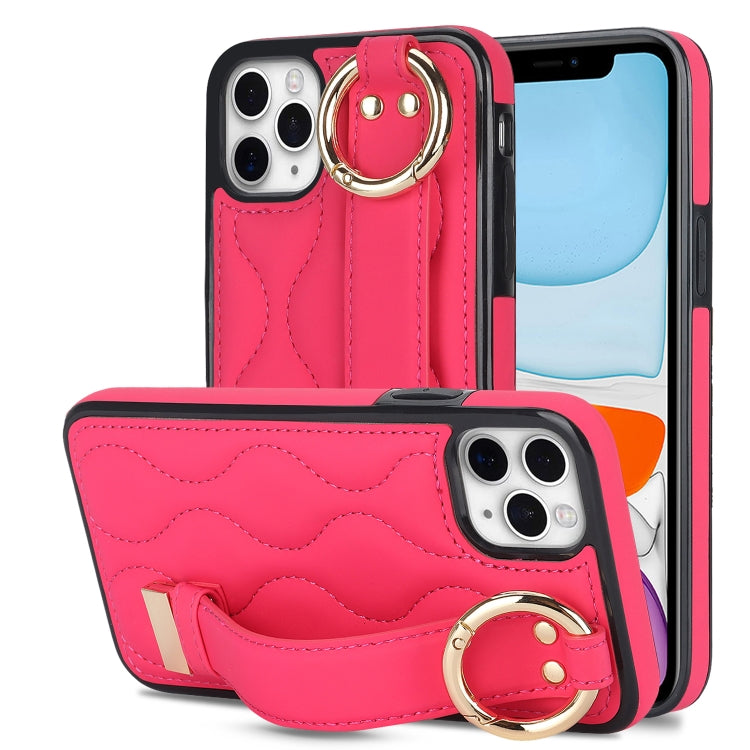 Custodia per telefono in PU con anello a copertura totale antiscivolo con cinturino, For iPhone 11 Pro Max, For iPhone 11, For iPhone 11 Pro