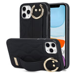 Custodia per telefono in PU con anello a copertura totale antiscivolo con cinturino, For iPhone 11 Pro Max, For iPhone 11, For iPhone 11 Pro