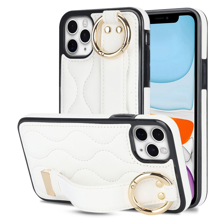 Custodia per telefono in PU con anello a copertura totale antiscivolo con cinturino, For iPhone 11 Pro Max, For iPhone 11, For iPhone 11 Pro
