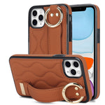 Custodia per telefono in PU con anello a copertura totale antiscivolo con cinturino, For iPhone 11 Pro Max, For iPhone 11, For iPhone 11 Pro
