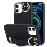 Custodia per telefono in PU con anello a copertura totale antiscivolo con cinturino, For iPhone 12 Pro / 12, For iPhone 12 Pro Max, For iPhone 12 mini