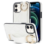 Custodia per telefono in PU con anello a copertura totale antiscivolo con cinturino, For iPhone 12 Pro / 12, For iPhone 12 Pro Max, For iPhone 12 mini
