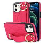 Custodia per telefono in PU con anello a copertura totale antiscivolo con cinturino, For iPhone 12 Pro / 12, For iPhone 12 Pro Max, For iPhone 12 mini