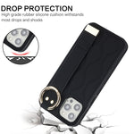 Custodia per telefono in PU con anello a copertura totale antiscivolo con cinturino, For iPhone 12 Pro / 12, For iPhone 12 Pro Max, For iPhone 12 mini