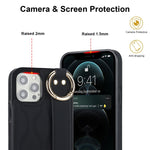 Custodia per telefono in PU con anello a copertura totale antiscivolo con cinturino, For iPhone 12 Pro / 12, For iPhone 12 Pro Max, For iPhone 12 mini
