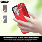 Custodia per telefono in PU con anello a copertura totale antiscivolo con cinturino, For iPhone 12 Pro / 12, For iPhone 12 Pro Max, For iPhone 12 mini