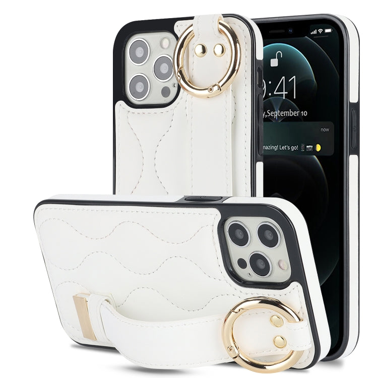 Custodia per telefono in PU con anello a copertura totale antiscivolo con cinturino, For iPhone 12 Pro / 12, For iPhone 12 Pro Max, For iPhone 12 mini