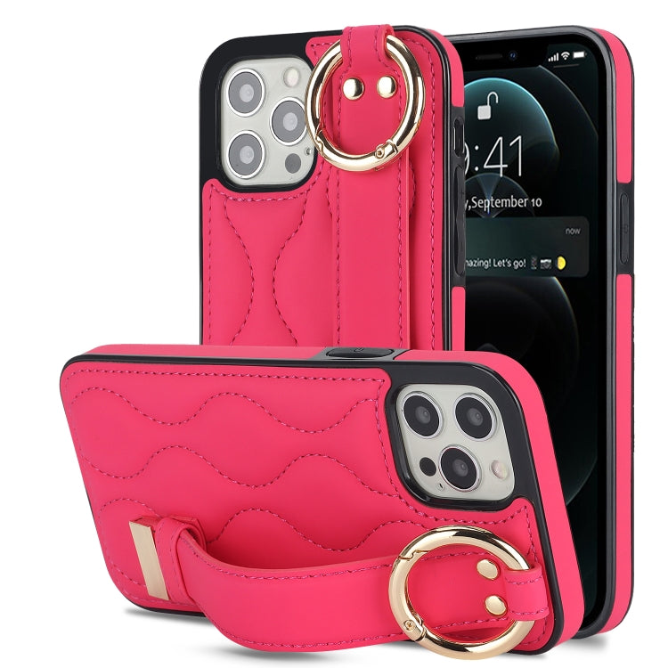 Custodia per telefono in PU con anello a copertura totale antiscivolo con cinturino, For iPhone 12 Pro / 12, For iPhone 12 Pro Max, For iPhone 12 mini