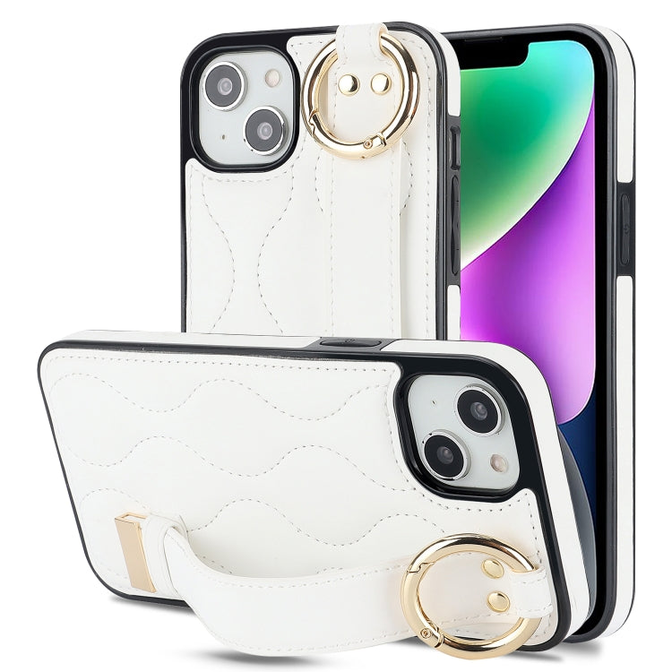 Custodia per telefono in PU con anello a copertura totale antiscivolo con cinturino, For iPhone 13 Pro, For iPhone 13, For iPhone 13 mini