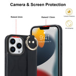 Custodia per telefono in PU con anello a copertura totale antiscivolo con cinturino, For iPhone 13 Pro, For iPhone 13, For iPhone 13 mini